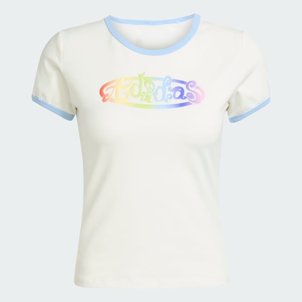 Blanco Camiseta entallada con diseño gráfico adidas x Jeremy Scott