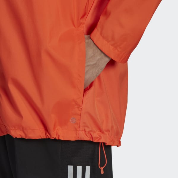 Adidas running jacket orange on sale