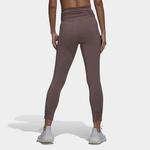 adidas Yoga Studio Gathered 7/8 Leggings 'Purple' - HK6548