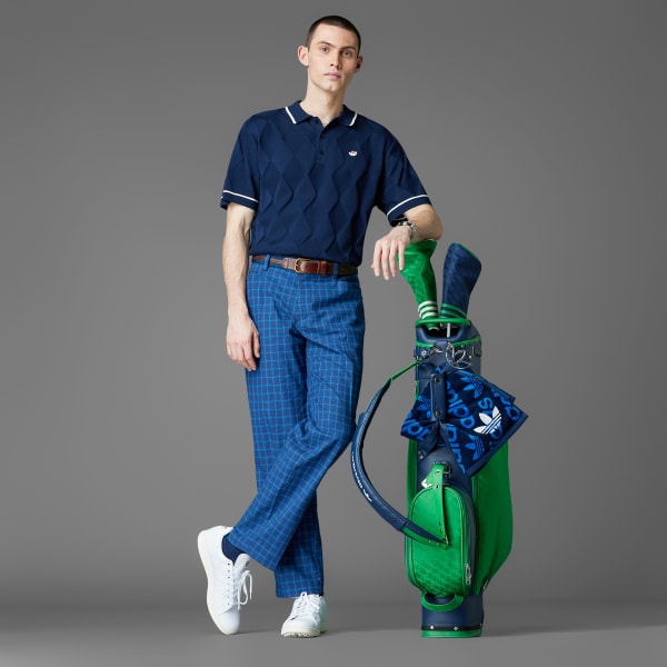 ブルー 【オリジナルスゴルフ】チェック ワイドパンツ