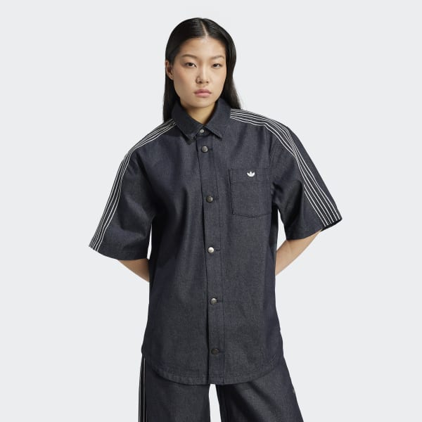 【JEMUT】★男女兼用★ 25SS Bento Denim Short Sleeve Shirt Denim Box Fit Short Sleeve Shirt