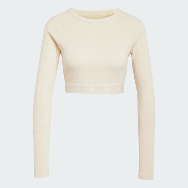 biela Top Ribbed Long Sleeve Crop