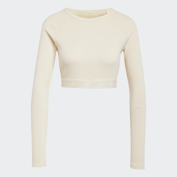 正品 adidas Cropped Longsleeve アディダスクロップ長袖 adidas tシャツ スリーストライプス クロップド 長袖Tシャツ