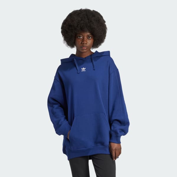 Azul Moletinho Capuz Essentials Loose