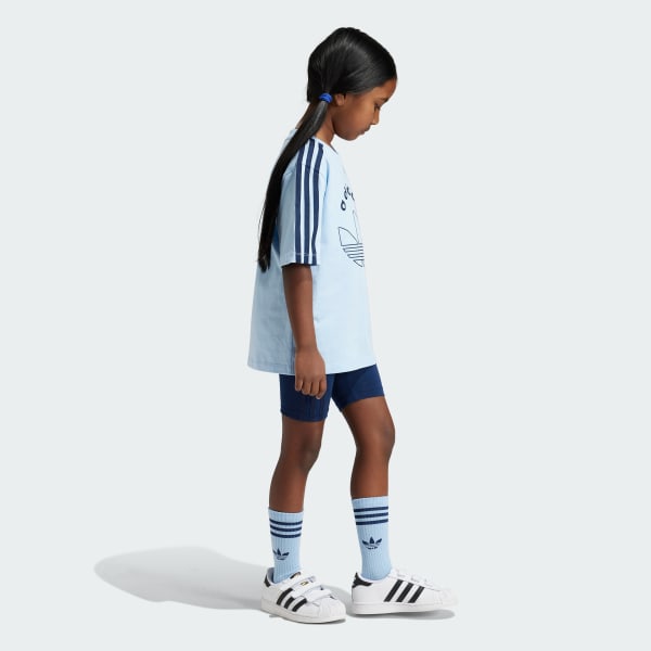 adidas Graphics Cycling Shorts Set Kids Blue adidas Philippines