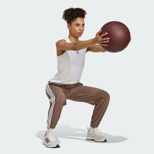 Marron Pantalon toile 3 bandes Train Essentials