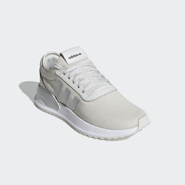 white and gray adidas shoes