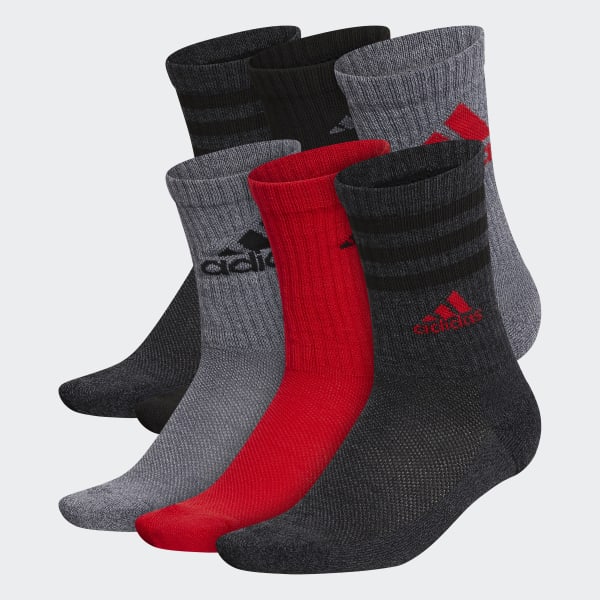 adidas Cushioned Mixed Crew Socks 6 Pairs - Green | Men's Training | adidas  US