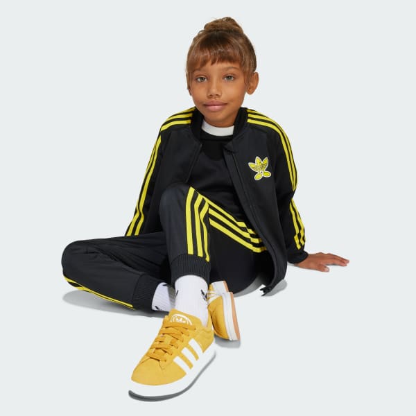 Black adidas Originals x Smiley World SST Track Suit Kids