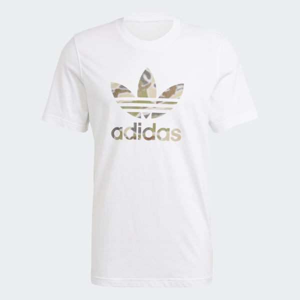 adidas Camo Trefoil Tee - White | adidas Singapore