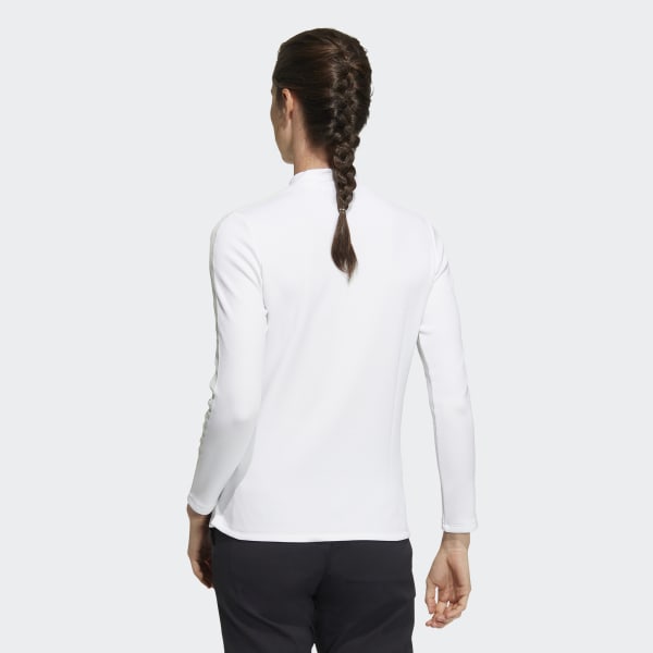 Wit AEROREADY 3-Stripes Mock Neck Longsleeve