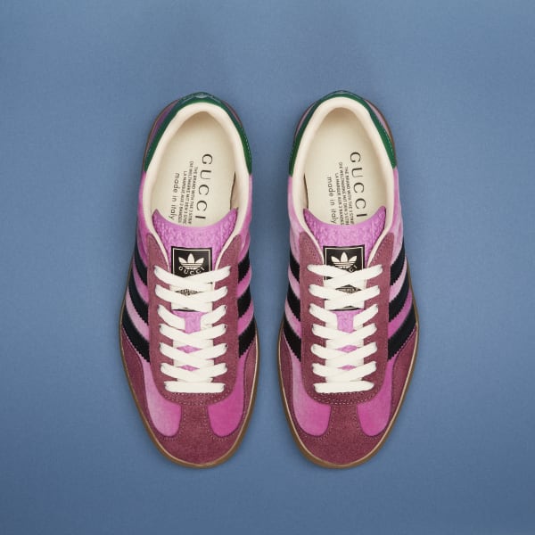 Rose Chaussure adidas x Gucci Gazelle femmes LYX83