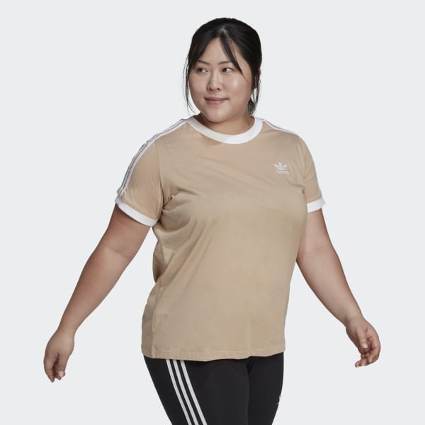 Bege T-shirt 3-Stripes Adicolor Classics (Plus Size) 28250