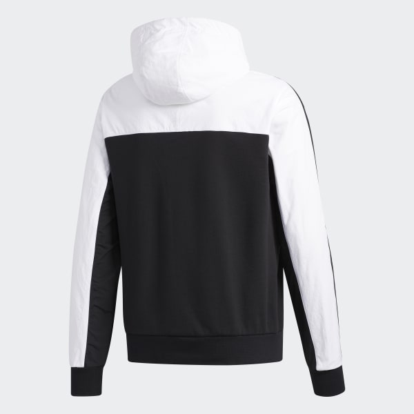 adidas mixed hoodie black white