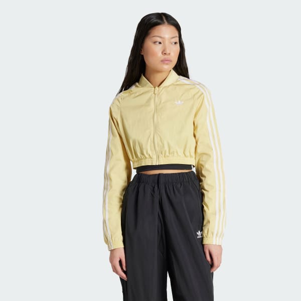 Yellow Adicolor Teamgeist Cropped Track Top