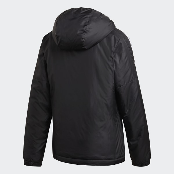 Sort Essentials Insulated Hooded jakke IZG10