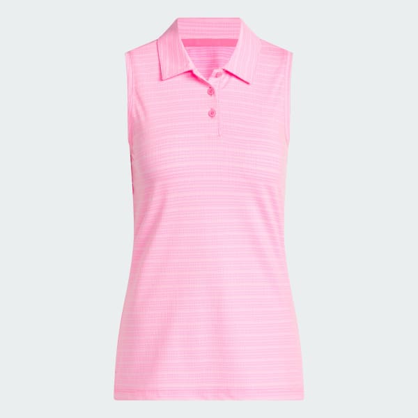 Roze ULTIMATE365 JACQUARD SLEEVELESS POLOSHIRT