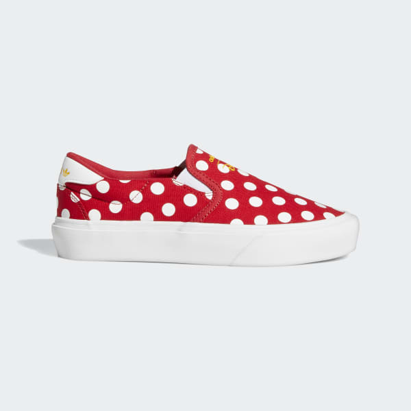 red adidas slip on shoes