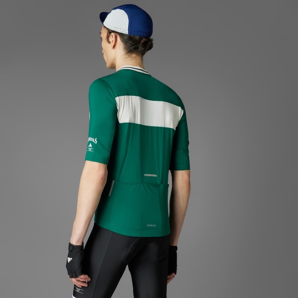 Green adidas Heritage Tempo 3-Stripes Cycling Jersey