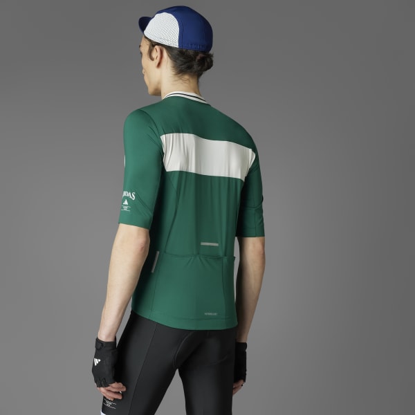 adidas Heritage Tempo 3-Stripes Cycling Jersey - Green