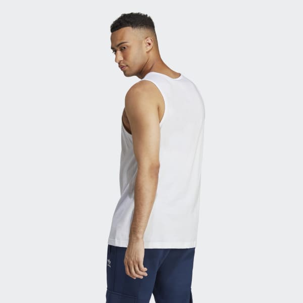 adidas Essentials US adidas Men\'s Tank - White Top | Lifestyle | Trefoil