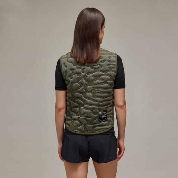 Green Y-3 Running Engineered Insulated Vest