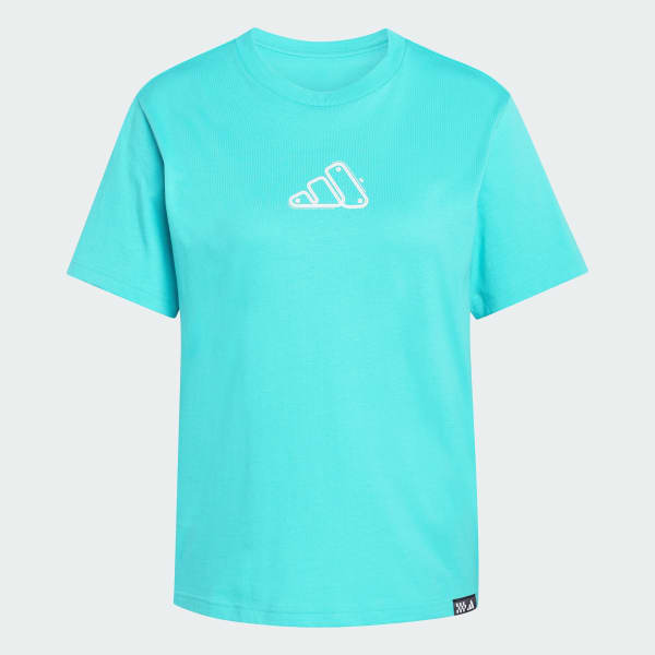 สีเทอร์คอยส์ เสื้อยืดพิมพ์ลาย ADRENALINE AESTHETIC