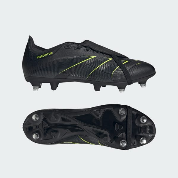 Schwarz Predator League Fold-Over Tongue SG Kids Fußballschuh