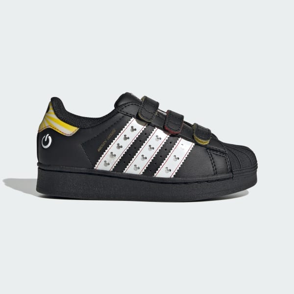 Negro tenis Superstar con Luces LED y Tira Ajustable adidas Disney para Niños