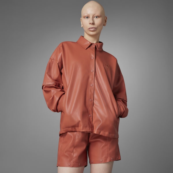 Καφέ Always Original Faux Leather Track Jacket