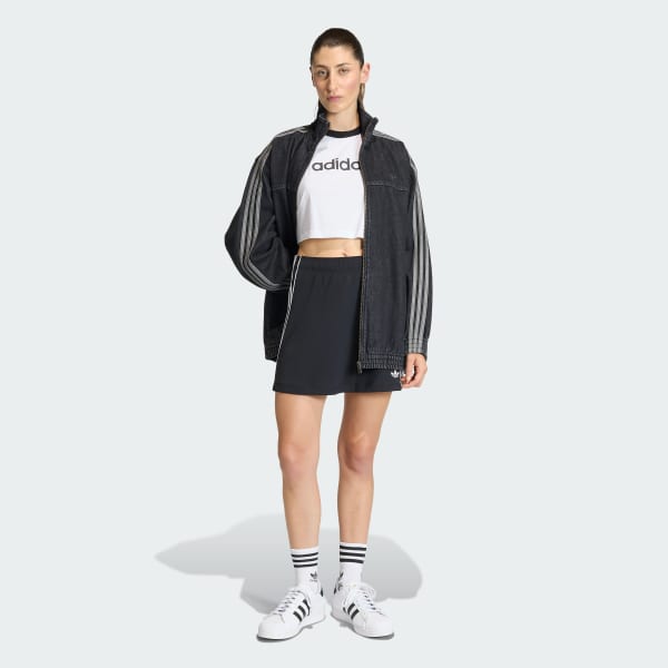 Black 3-스트라이프 스커트