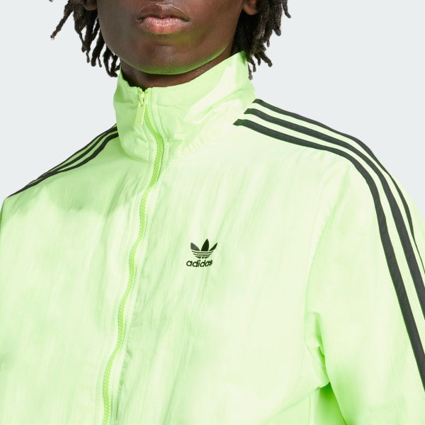 adidas Adicolor Woven Firebird Track Top - Green | Free