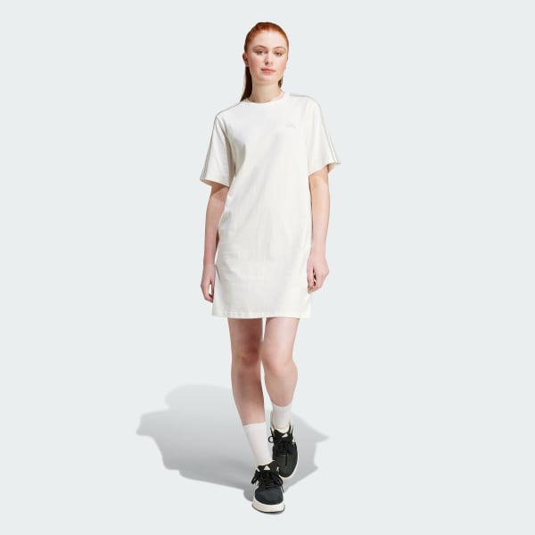 White adidas t shirt dress sales