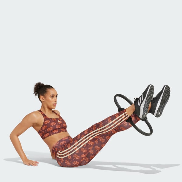 Marrom Top Médio Suporte adidas x FARM Rio