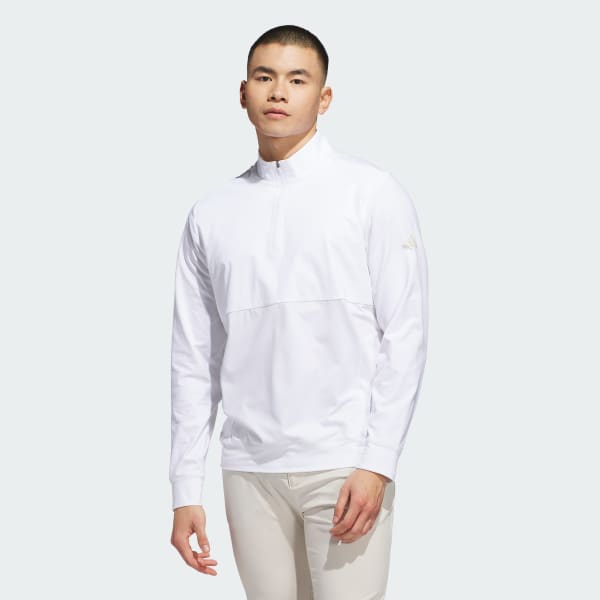 adidas Ultimate365 Tour Quarter-Zip Pullover - White | Free