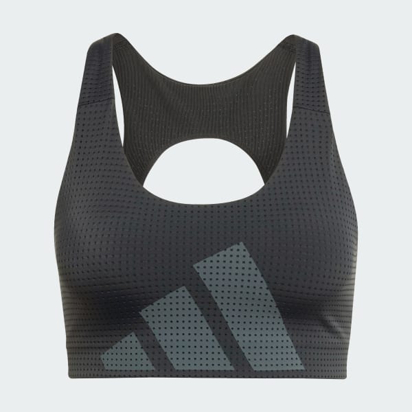 Negro Top Deportivo HIIT Powerimpact Soporte Medio