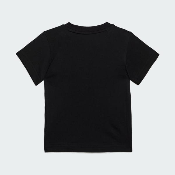 Negro Conjunto de Playera y Shorts Essentials Algodón Orgánico