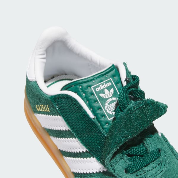 adidas GAZELLE INDOOR COMFORT CLOSURE ELASTIC LACE SHOES - Green