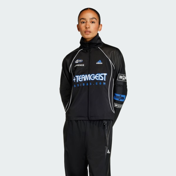 TEAMGEIST FAUX LEATHER TRACK TOP