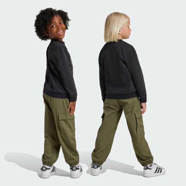 Black Graphics Crew Set Kids