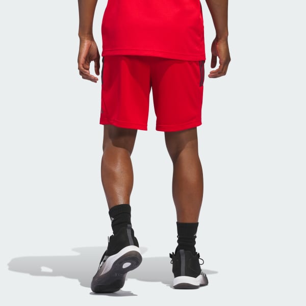 adidas Legends 3 Stripes Basketball Shorts Red adidas Canada