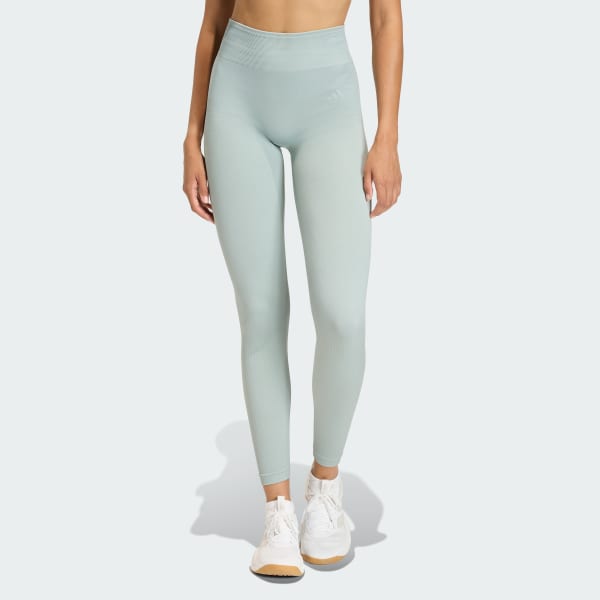 Green Workout Essentials Full-Length Knit Leggings