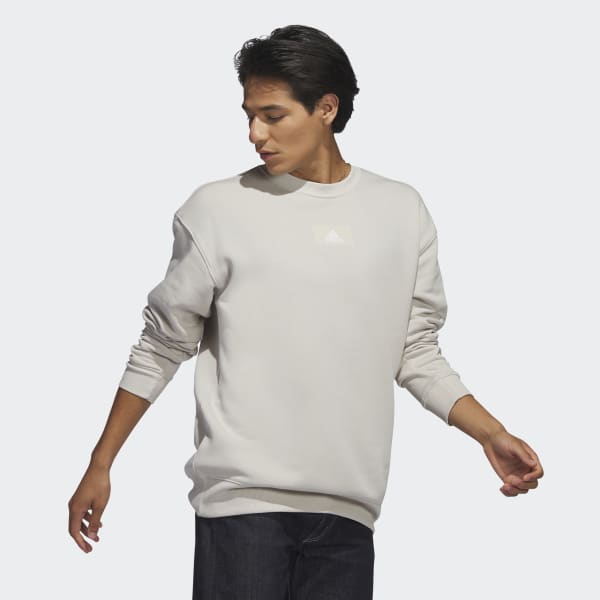 Beige Essentials FeelVivid Cotton Fleece Drop Shoulder Sweatshirt RB128