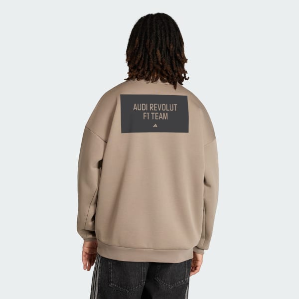hnedá Mikina AUDI REVOLUT F1 TEAM ELEVATED CREW SWEAT