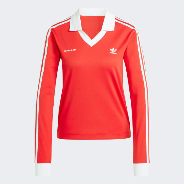 White Sporty & Rich Long Sleeve Football Jersey