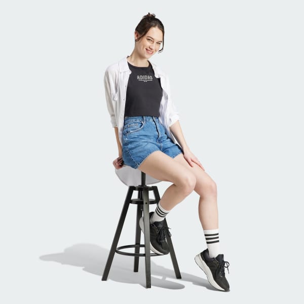 Negro W BL Crop Top