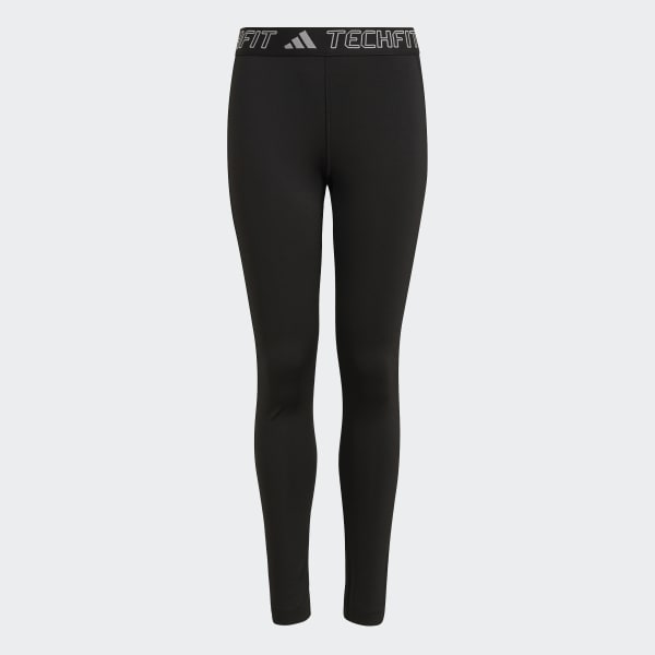 Schwarz AEROREADY Techfit lange Tight