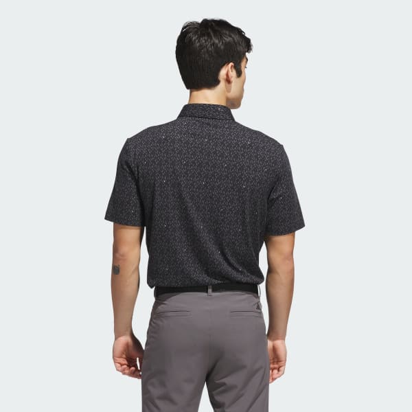 adidas Ultimate365 Micro Argyle Polo Shirt - Black | Free