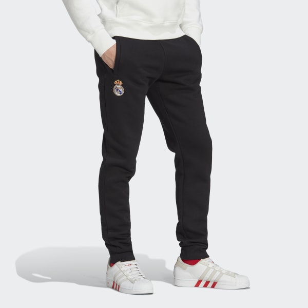 Czerń Real Madrid Essentials Trefoil Pants
