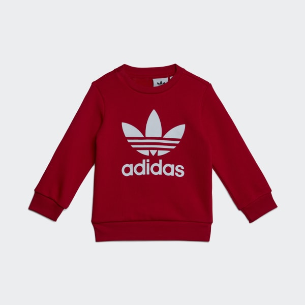 adidas Crew Sweatshirt Set - Red | adidas UK